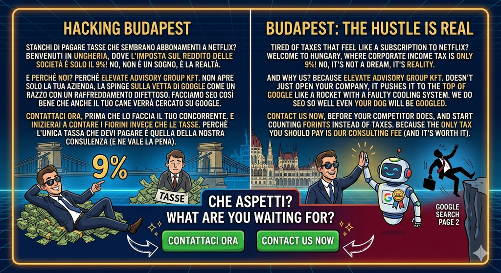 Costituzione Società KFT a Budapest Online | Company Formation Hungary + 6 mesi di domiciliazione societaria + 6 mesi servizio postale