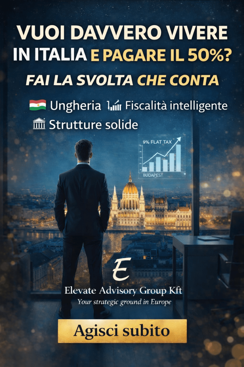 Contabilità KFT Budapest, gestione fiscale in italiano, documenti e computer con dati finanziari, rappresenta servizi di consulenza fiscale.